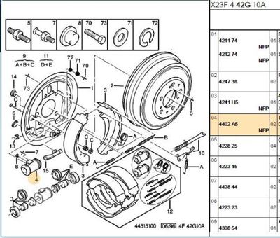 PSA 4402.A5 Arka Fren Sılındırı Fırsat 4402A5 89564 LW30245 152612 24322817013 A12296 101636 6235953 394045 WC05515