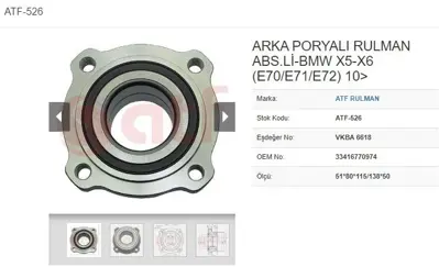 ATF 526 Porya Arka Abslı Bmw E70 E71 E72 X5 X6 10- 3341677097