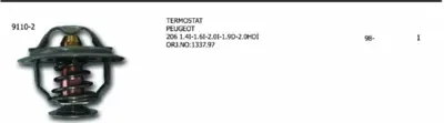 UNUVAR 91102 Termostat P206 14i-16i-20i 56121113DS 56121113 TH11287G1 426484 32917884 FTS12087 TX1587D 68121113H TH10981G1 140083