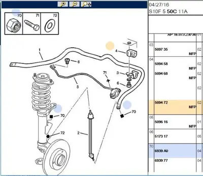 PSA 5094.72 Vıraj Demır Lastıgı Ø18 Mm Saxo 106 509472 41548 563774 391773 195722 30442 60252 R53199 781503 2989