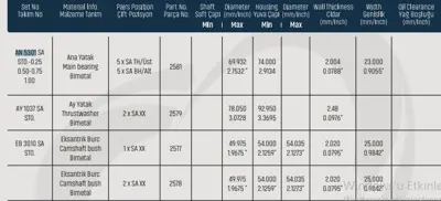 SAHIN AN5301SA001 Ana Yatak Std Peugeot Premıer 4jb1 Nkr13 An5301sastd 