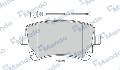 MANDO 015375 Arka Fren Dısk Balatası A8 6.0 W12 Os GDB1516 4F0698451K 5P1398 8E0698451P JZW698451M 602888 8DB355010971 4F0698451F 5SP1398 573219J