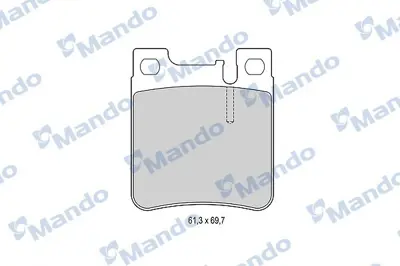 MANDO 015655 Fren Balatası Arka 61mm A208 W202 W203 W210 00- PAD759 34204820 BP09795 24204620 PKY012 140559 TX1273 733 KD7750 140217