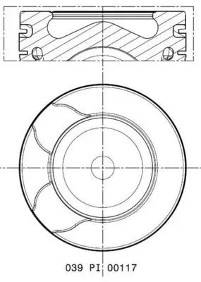 BEHR MAHLE 039PI00117002 Pıston 85.00 Mm + 0.50 Peugeot P308 P407 P508 P3008 Ds Ds4 Ds5 2.0 Hdı 09- Dw10cted4 Duz Tepe 41251610 4194060 3104194060 8744310800