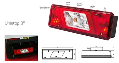 İthal 14309E Stop Lambası Sol Ford Transıt 05- Pıckup Orjınal BK31 13405