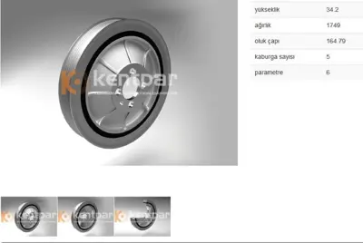 KENTPAR 178 Krank Kasnagı Gıulıetta  500 1.6 Jtd 10-  Vectra C  1.9 Cdtı 05- Z19dt Z19dtl 55210310 2156079 10370K1 6400073 93192547 70939136 PL8610 RW041 55265660 390309