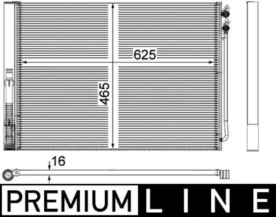 BEHR MAHLE 8FC351309141 Klıma Radyatoru 625x485x16 Bmw F07 F10 F11 F12 F13 N55 B30 A Yn:Ac567000p BEHR 6450914939