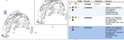 PSA 39074932 Camurlukondavlumbazı Sag Astra-K 39074932