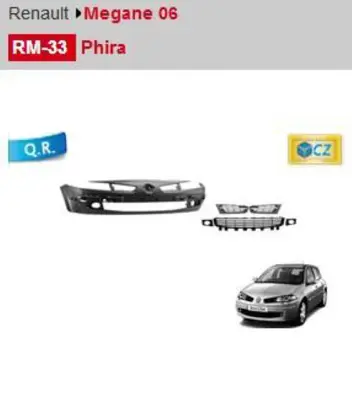 PHIRA RM33 On Tampon Komple Sıslı Astarlı Grı Megane Hback 06 7701478857 3652013A 3652997C 4464150 765114 4375576 6041903A1 MG06220 620223579R 25234096