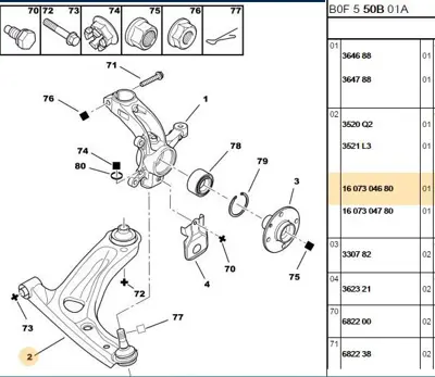 EUROREPAR 1607304680 Erp Salıncak Sol 107 Yarıs C1  1.0,1.4 Hdı  - >06 3520Q2 11146100045 3521L3 486650H010 480680H010 11160500050 11146100048 11146100046 480690H010 853635