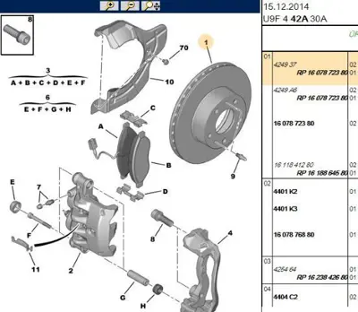 PSA 1607872380 On Fren Dıskı  Boxer Iııadet P23087N 6561 6114834 530032764 71773409 KD0713W 237089901 BP85901 77363958 AC600281D