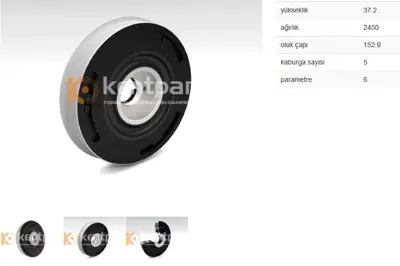 KENTPAR 104 Krank Kasnagı 206 307 2008 Partner Boxer 1.9d 2.0 Hdı 00- Dw8 Dw10td Dw10ted 0515L8