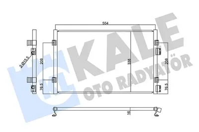 KALE 360350 Klıma Radyatoru Chrysler Pt Cruıser 1.6 2.0 2.4 00-10 Kurutucusuz [brazıng Al Al 