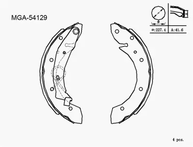 MGA 54129 Kampana Balata Levyelı   Peugeot  Partner 96 - 08 / Cıtroen  Berlıngo 96 - 08 108635 2045174 BG2424 16894 DDF4131 986AB9611 4351212350 81926064 8DD355126961 RT20117