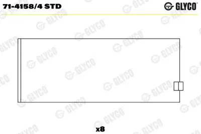 GLYCO 71-4158/4 STD Kol Yatak Std  Alfa   145 146 156 1.6 16v  7139964STD 75743918 7574391 141604STD 7141584STD CR4178SI AEB92824STD 44400RASTD 44400RA 71718515