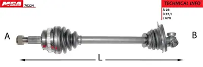 MGA 70224 Aks Komple Sol Abslı 1998 /2001 Master Movano 2.8 S8u S9w 7700102978 12805A 8200178618 4330AT 3239555 VKJC7021 VKJC5997 R290A 7700102998 RE3227