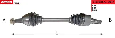 MGA 70462 Aks Komple Sol  Ford   Focus 1.6 Zetec 98- 05 3667428 151354 3667429 PCV4014 1361301 2110FOC 3546K 303332 75214S CO2801