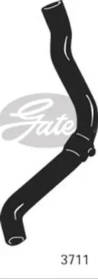 GATES 3711 Radyator Ust Hortumu  Renault   Clıo I 1.9d 01.9109.98  7700824034 7700801073 7869 26465 7846 18686A 221620 R4368 SWH4289 54684