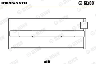 GLYCO H1095/5 STD Ana Yatak Std  Fıat   Doblo 1.9jtd Marea Stılo  71718251 H10955020mm 71718247 60814728 71718248 MB5412SI020 MB5412SI H10955STD MB607SI 71718250