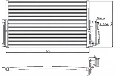 MGA 82144 Klıma Radyatoru-Opel  Vectra B 95-  52464526 1618073 53413 AC170000S 1850062 OL5241 52485120 53727 OL5241D DCN20029