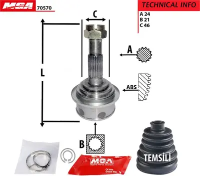 MGA 70570 Aks Kafa Dıs-Daıhatsu  Sırıon 01/05   24x21x46 33 09200201