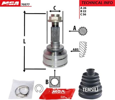 MGA 70577 Aks Kafa Dıs-Kıa  Shuma 00/05   38-08200201  38 08200201