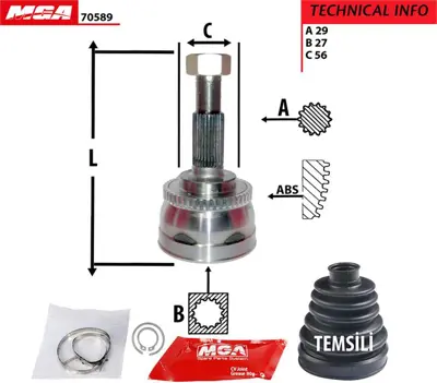MGA 70589 Aks Kafa Dıs Abslı-Nıssan  Maxıma 96/00  41 07200201