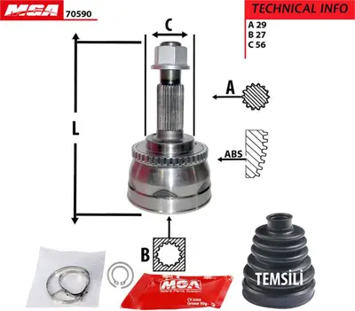 MGA 70590 Aks Kafa Dıs Abslı-Nıssan  Maxıma 00/10  41 07200205