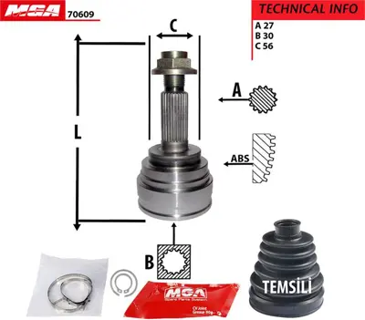 MGA 70609 Aks Kafa Dıs-Subaru  Legacy 98/02   4wd    47 04200206