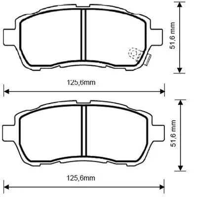 MGA 55357 Ön Fren Disk Balata  Ford   Fiesta 2008-  Mazda - 2 2008/2012  29-08100103 8V51 2K021 AB