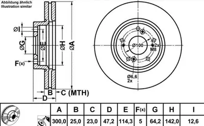 MGA 50310 Fren Dısk On Hava Kanallı 300-5  Honda  Acord 03 - 08  45251SEAE30 1815312646 ADH24377 BS5509B HO621V BD5251 24764VF 6004403 9A27211 92140903
