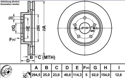 MGA 50345 Fren Dısk On Hava Kanallı 294,5-5  Suzukı  Grand Vıtara  05 - 11  BBD4607 5521165J01 SUZ120 1110330 33155210007PD BN0499 54565 4763100609 MDC2028 8DD355113621