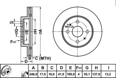 MGA 50390 Fren Dısk On Hava Kanallı 246-4  Daıhatsu  Sırıon 05 - 10  4351297402 4351297402000 43512B1110 MFD2618 17794 DDF1774 6119010 ADD64326 24011701071 417107
