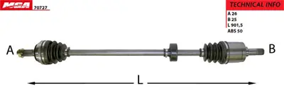 MGA 70727 Aks Komple Sol-Abslı-Honda  Cıvıc 96/00  1.4-1.5   70727 44011-S04-010