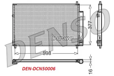 DENSO DCN50006 Klıma Radyatoru Kondenser Toyota  Corolla 07/18  1.33-1.4 D4d-1.6-1.8 / Aurıs 07/18 /  Avensıs 08/ / Verso 09/  8845012280 8FC351343424 5530112S 8845002280 8153048 AC801000S TO5405 55322077 8845002360 940037