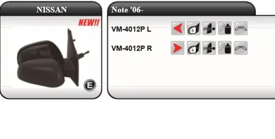 VIEWMAX VM4012PL Dıs Ayna Sol-Man.-Astr.-Nıssan  Note 07/11   963029U00B 24229501 96302BH00B 2731M01 6137587 3338803 963669U00A 540216039365P 52173 963749U000