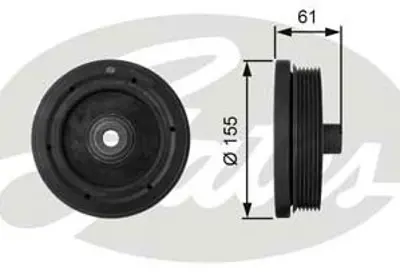 GATES TVD1021 Krank Kasnak  Ford   Connect 1.8tdci 02-  1S4Q6B319AE DP030 QCD51 F86399 V258121 50934825 TVD1021 302806 34825 PCCP006