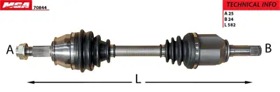 MGA 70844 Aks Sol  Fıat   Fıorıno  08-13  51783824 FI3476 6551135 171135 51934091 121156 C5289 18351190 170803 217082
