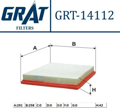 GRAT 14112 Hava Fıltresı Opel Insıgnıa A A16xer A18xer Atmosferık Duz Motor C29145 834647 A2314 3038800 55560894 18573 ALA8867 V400404 AP1523 CA10685