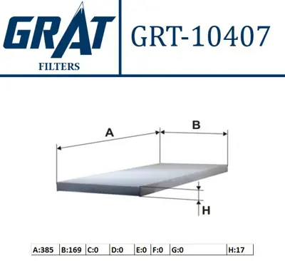 GRAT 10407 Polen Fıltresı  Fıat Tempra Tıpo Alfa Romeo 145 146 155 156  46721923 60813795C 2123200010 60809709 71712595C 71712595 46721923C 71712596C 60810570 46409630