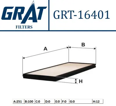 GRAT 16401 Kabın Fıltresı -  Cıftlı Hyundaı  Accent 03/06  Admıre  Getz 00/10  Matrıx 05/ E6692 976171C000 CF10245 CU25062 AC63 LA195S 976171C200 FAAHY05 5311900 MS6258