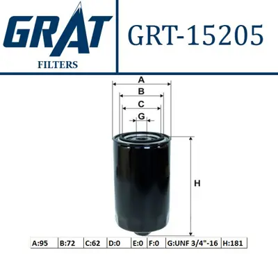 GRAT 15205 Yag Fıltresı  Vw  Transporter-Lt 28-35 074115561