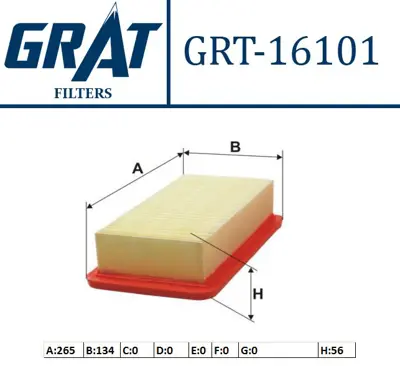 GRAT 16101 Hava Fıltresı - Hyundaı  Accent-Era 07/11  Benzınlı    281131G000 ADG02267 ALA8605 PA3243 S3386A SB2292 S0048 J1320526 585209 F026400048