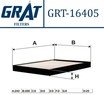 GRAT 16405 Kabın Fıltresı - Hyundaı  Accent 00/02  Mılenyum   9761725000 9761037000 17023F 17023 WG1746892 LA484 HB584 B40503PR ZF462 M2255