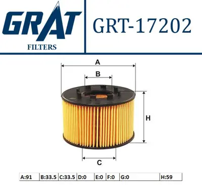 GRAT 17202 Yag Fıltre  Ford   Transıt V184 01-  1088179 FA5591ECO FX20023 XS7Q6744A4 G1409 FA1559ECO E33HD96 ML068 MO1198 ELH4294