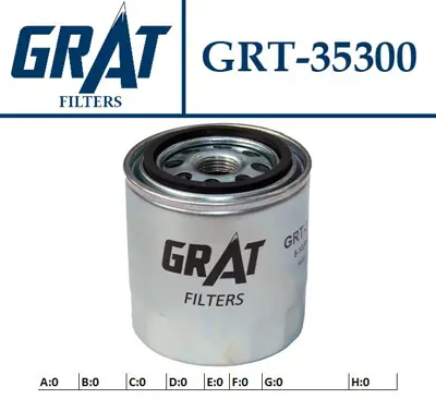 GRAT 35300 Mazot Fıltresı - Isuzu  D-Max 02/ FC902S 76547686 M39923 250018508 RN203 FC217 GFE5320 JFC208 5132000530 SP502M