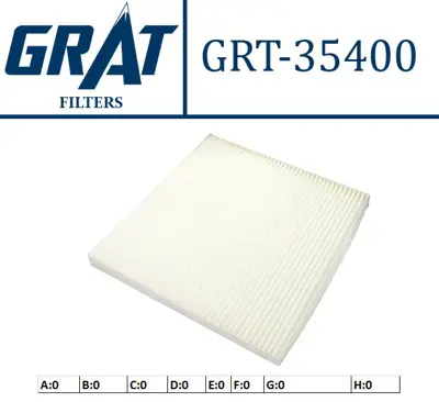 GRAT 35400 Kabın Fıltresı - Isuzu  D-Max 02/ 8973561270 80001731 FAAIS1 17403 IC350 CP1412 FAAIS5 ELR7262 MP369 J1349000