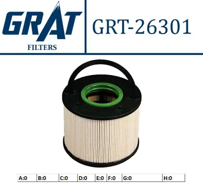 GRAT 26301 Mazot Fıltresı Vw Touareg 06-10  Audı Q7 07-15  Porsche Cayenne 09-10 WG1499125 7L6127434C 95511013400 S6015NE WF8427 FE104z 1033XKFPCSMS DF3309 1457070010 ELG5416