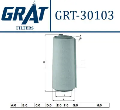 GRAT 30103 Hava Fıltresı Bmw  M-47 / Freelander I 2.0 Td4 01- 13712246997 1928497902 CAF100443C C151051 LX823 1500053 71758453 CAF100872P WA6573 2735300