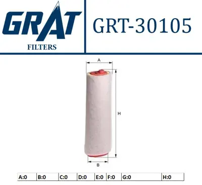 GRAT 30105 Hava Fılıtresı  Bmw M57 / E53 /R.Rover 3.0 Td6 Vogue  13712247444 DP1110100021 HP2616 AK3621 200LL06 QFA0063 EL3954 S9260A R404 FA2105